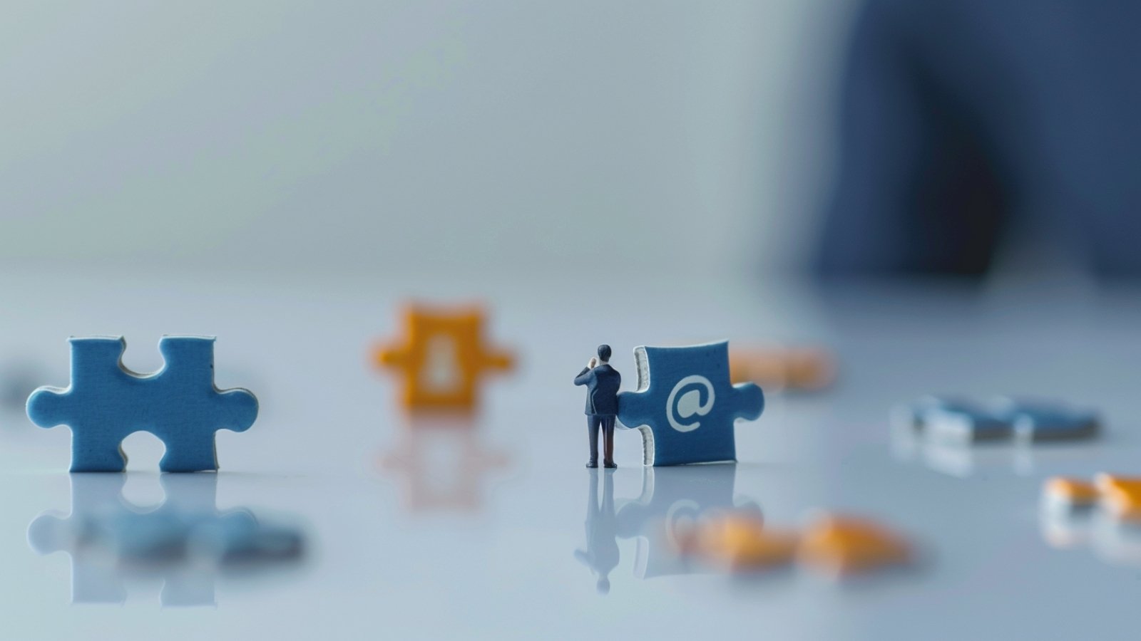 OSINT Person Research - Business professional analyzing digital connections